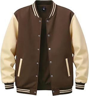 Men's Autumn/Winter Long-Sleeved Pocket Jacket Baseball Jacket Classic Color Block Fashion Casual Outdoor Sports Top